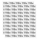 100 Etiquetas Adesivas Tomada Voltagem 110v E Ou 220v Adesivo Vinil Identificação de Tomadas Cor:PretoVoltagem:220