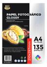 100 Folhas Papel fotográfico 135gr Glossy A4 X Colour