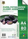 100 Folhas Papel fotográfico Adesivo 80gr A4 XCOLOUR