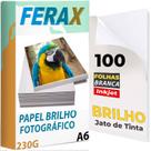 100 Folhas Papel Fotográfico Glossy 230g 10x15 Padrão