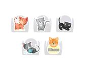 100 Forminha para Doce modelo petala personalizada com Aplique - Gatinho Gato