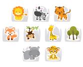 100 Forminha para Doce modelo petala personalizada com Aplique - Safari