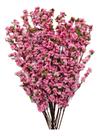 100 Galhos Flor Cerejeira Rosa Artificial 1,20m Planta 100 Galhos Flor Cerejeira Rosa Artificial 1,20m Planta