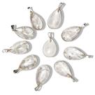 100 Gotas de Cristal Pedra Quartzo Pingente Banhado a Prata - Pacote com 100 Unidades 100 Gotas de Cristal Pedra Quartzo Pingente Banhado a Prata - Pacote com 100 Unidades