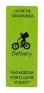 100 Lacre Etiqueta Para Delivery C/ Cortes De Segurança F:121