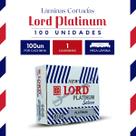100 Laminas de Barbear Lord Platinum Cortada para Navalhete