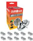 100 Lâmpada Ourolux Ar111 12v 50w 24º G53 Branco-quente