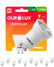 100 Lâmpadas LED Dicróica Mr11 4w Biv Gu10 30g Cor da Luz 2700k Amarelada Ourolux 100 Lâmpadas LED Dicróica Mr11 4w Biv Gu10 30g Cor da Luz 2700k Amarelada Ourolux