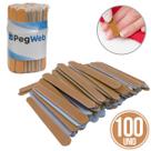 100 Lixas de Unha Mini Descartáveis Manicure Pedicure Profissional 8 cm Salão Mimo Brinde Cutícula PEGWEB