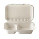 100 marmitas Biodegradáveis 950ml com divisória 100 marmitas Biodegradáveis 950ml com divisória