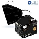 100 Máscaras KN95 Premium Descartáveis Preta WWDoll com Filtro Clipe para Nariz 95% de Eficiência