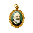 100 Medalhas Alumínio São Padre Pio Resinado 100 Medalhas Alumínio São Padre Pio Resinado