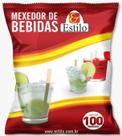 100 Mexedor de Bebida Drink Suco Madeira 12cm 100 Mexedor de Bebida Drink Suco Madeira 12cm