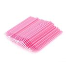 100 Microbrush Rosa Cotonete Cílios Alongamento Fio a Fio
