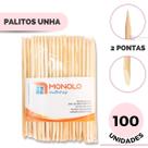 100 Palitos Unha Manicure Pedicure Cutícula Descartável Profissional Monolo