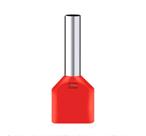 100 PÇ Terminal tubolar duplo de pino reto 2x10,0mm² vermelho FÓTON