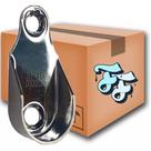 100 Peças - Suporte Lateral Para Tubo Oval Para Guarda Roupa Cromado