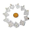 100 Pingentes Merkaba de Cristal Natural com Pino Prateado para Atacado