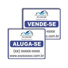 100 Placas Plástico 2mm Vende-Aluga De Imobiliária 40x50cm 100 Placas Plástico 2mm Vende-Aluga De Imobiliária 40x50cm
