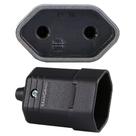 100 Plugue Plug Tomada Femea 10a 2 Pinos Preto Margirius