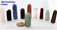 100 Pontas de Pedra Misto Extra Lapidado - Tamanho Mini 2.5 cm