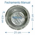 100 Prato de Alumínio Marmitex 830ml com Tampa Manual