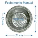 100 Prato de Alumínio Marmitex 830ml com Tampa Manual