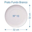 100 Prato de Bolo Salgado Fundo Branco Nº10