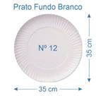 100 Prato de Bolo Salgado Fundo Branco Nº12