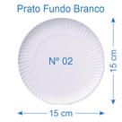 100 Prato de Bolo Salgado Fundo Branco Nº2