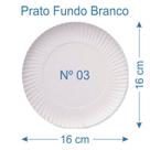 100 Prato de Bolo Salgado Fundo Branco Nº3 100 Prato de Bolo Salgado Fundo Branco Nº3