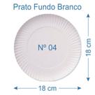 100 Prato de Bolo Salgado Fundo Branco Nº4