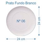 100 Prato de Bolo Salgado Fundo Branco Nº6