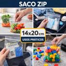 100 Saco Zip Lock Hermético Transparente Multiuso 14x20 cm