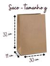 100 Sacos Kraft Delivery Embalagem Tam G 32x30x19 Kit