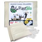 100 Sacos Para Silagem Silo Branco + 100 Abraçadeiras Fortes