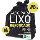 100 Sacos Preto lixo 200 Litros Super Reforcado Boca Larga 100 Sacos Preto lixo 200 Litros Super Reforcado Boca Larga