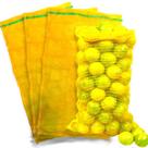 100 Sacos Rafia 22X47 Rede Amarela P/ 3,8kg Frutas Legumes