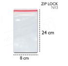 100 Sacos Saquinho Zip Lock 8x24cm Plastico zip