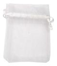 100 Saquinhos de Organza Branco para Lembrancinhas 7 x 9 cm