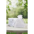 100 Saquinhos Organza 9x12 Branco Lembrancinha Charmosa