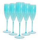 100 Taças De Champanhe Acrílico Cristal Colorido 160 Ml