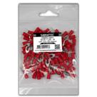 100 Terminal Tipo Forca Pré-Isolado Cabo 1,5mm² Vermelho