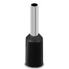 100 Terminal Tubular Pré-Isolado Simples 1,5mm Preto E1508