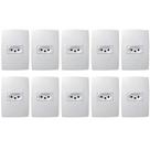 100 Tomadas C/ Placa 2p+t 20a 250v 4x2'' Branca Pialplus