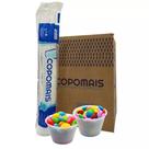 100 Un Copo Descartável 50ml Transparente Para Doce, Gelatina, Sorvete