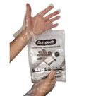 100 Un Luva Plástica Transparente Bompack