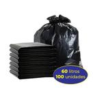 100 Un Saco De Lixo 60l Preto