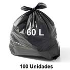 100 Un Saco De Lixo 60l Preto