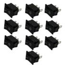 100 Unid Chaves Gangorra Kcd1-102 Preta On Off 2P 3T Abajur Interruptores TikTak Botão Start Stop Liga Desliga Para Leds